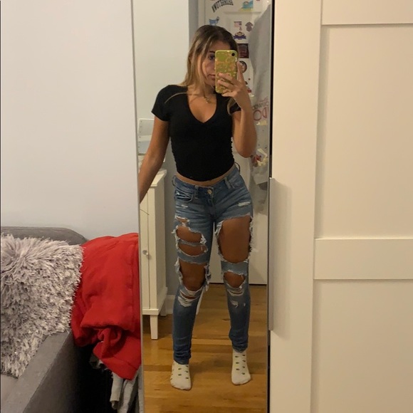 American Eagle Outfitters Denim - ripped AE jeans